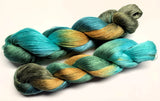 Blue Lagoon - Hand Painted Yarn, Fine Lace weight, 8/2 Tencel Skein - 1000 yards