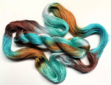 Patina - Hand Painted Yarn, Fine Lace weight, 8/2 Tencel Skein - 1000 yards