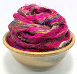 Magenta Multi - Sari Silk