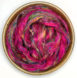 Magenta Multi - Sari Silk