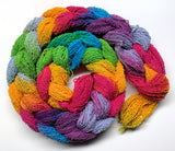 Unicorn Feathers - Hand Dyed Pre-wound Weaving Warplet - Fine Cotton Boucle
