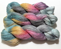 Mother of Pearl - Hand Painted Yarn, Fine Lace weight, 8/2 Tencel Skein - 1000 yards