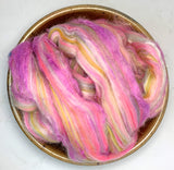 Pixie Dust Merino Wool Top Tencel Sari Silk Gold Stellina 1 oz