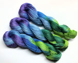 Spring Thaw - Hand Painted Yarn, Fine Lace weight, 8/2 Tencel Skein - 1000 yards