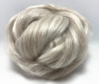 Gray Alpaca and Bleached Tussah Silk