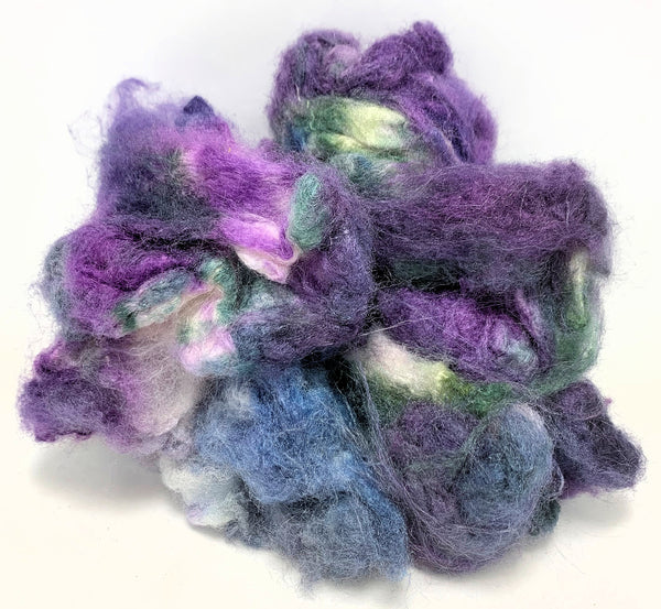 Blueberry - Hand Dyed  Eri (Peace) Silk Cocoons