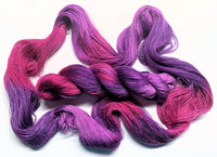 Plum Noir - Hand Painted Yarn, Fine Lace weight, 5/2 Tencel Skein - 1000 yards
