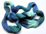 Stormy Sea - Hand Painted Yarn, Fine Lace weight, 5/2 Tencel Skein - 1000 yards